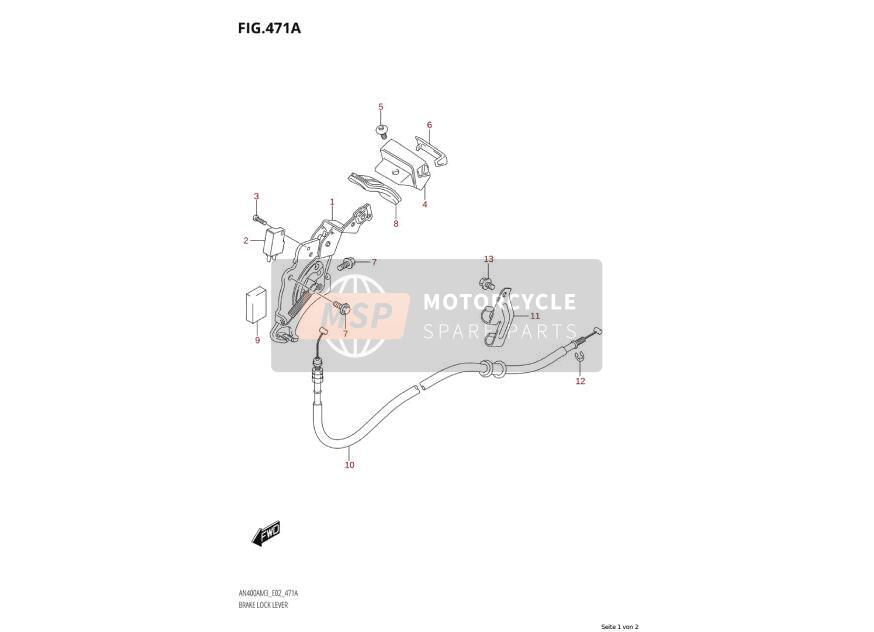 5782019K00, Knob, Brake Lock, Suzuki, 0